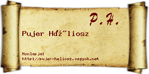 Pujer Héliosz névjegykártya